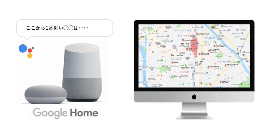 Google Homeの周辺施設検索機能